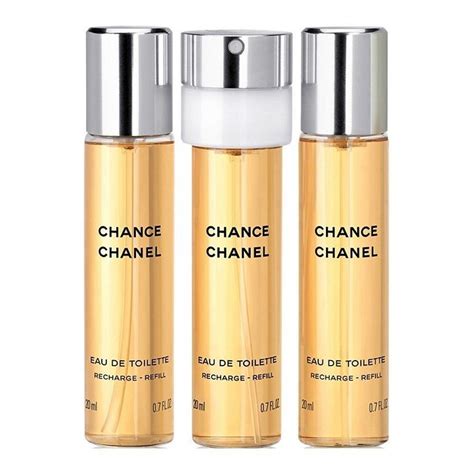 chanel chance eau de parfum twist and spray 3x20ml